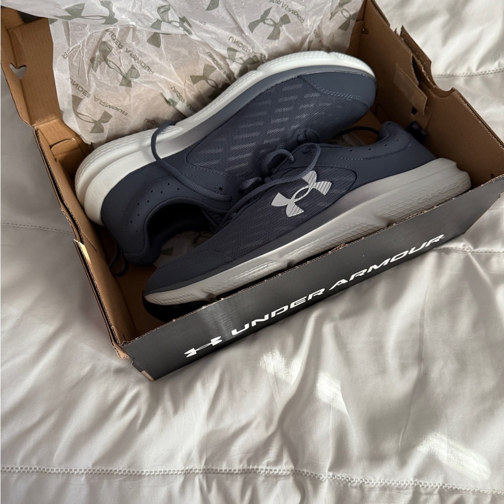 Under Armour Blue and White Athletic Shoes